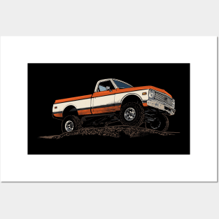 Chevy c10 1972 dirt Posters and Art